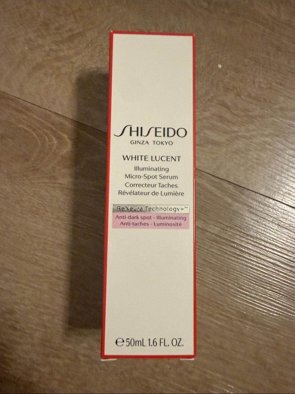 Shiseido White Lucent Illuminating Micro-Spot Serum — White with Red Trim